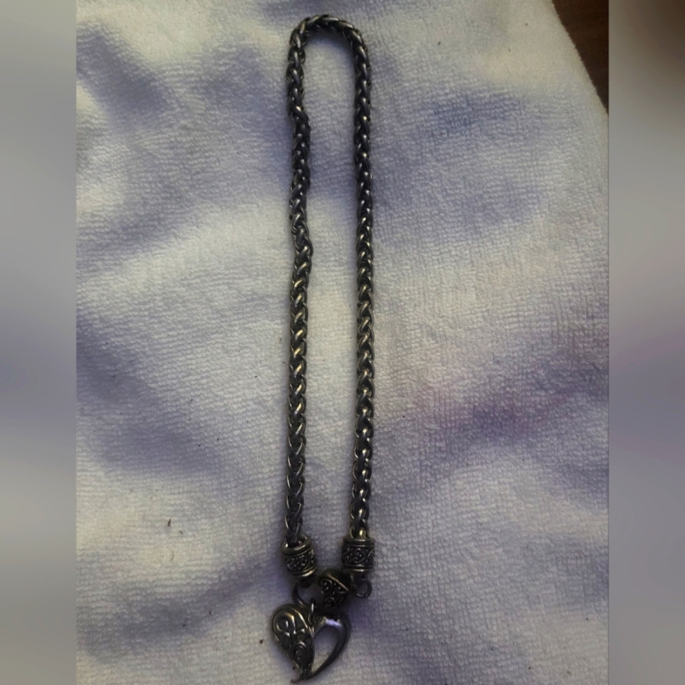 Metal Heart and Lock Necklace